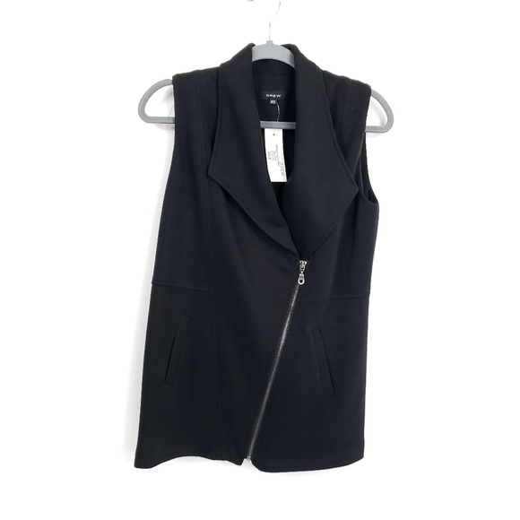 Drew moto style zip front vest new with tags xs - Picture 2 of 6